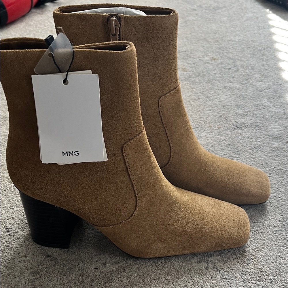 Mango Women's Brown Heeled Boots